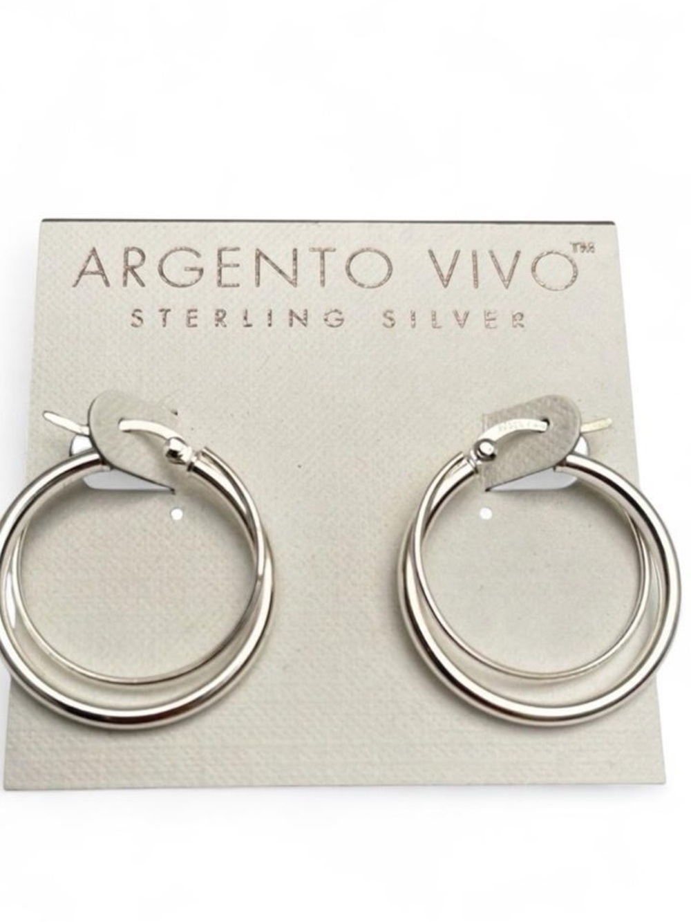 NWT Argento Vivo Silver Hoop Earrings